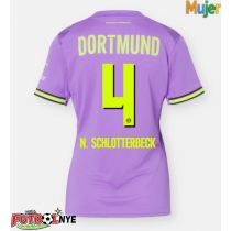 Camiseta Borussia Dortmund Nico Schlotterbeck #4 Tercera Equipación para mujer 2026-27 manga corta
